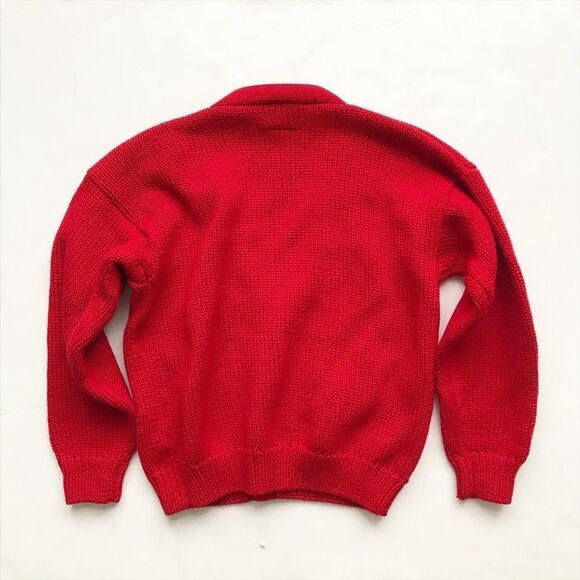 Vintage BABygap red knit argyle cardigan EUC M(8-9Y) - Picture 5 of 9